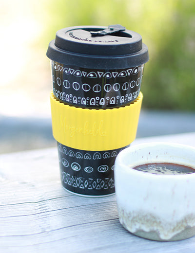 BLACKY SUN – Coffee-to-go-Becher aus Porzellan