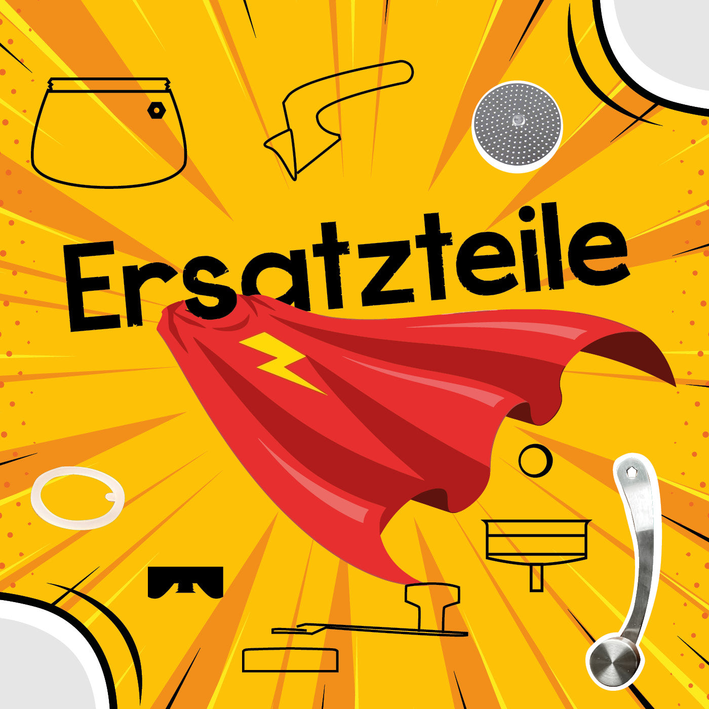 Morgenheld Icon mit Superman Umhang für den Bereich Ersatzteile