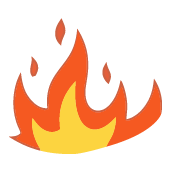 Icon Flamme für geeignet für alle Herdarten
