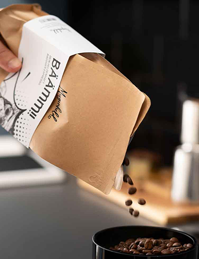 Morgenheld BÄÄMM! Espresso 250g – Verpackungsvorderseite, enthält kräftige Röstaromen und dunkle Schokoladen-Noten