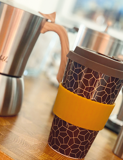 Brownie Coffee-to-go Becher aus Porzellan – perfekt für unterwegs