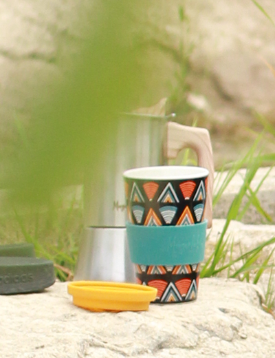 Ethno Coffee-to-go Becher aus Porzellan dein täglicher Begleiter