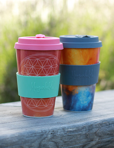 FLOWER OF LIFE – Coffee-to-go-Becher aus Porzellan