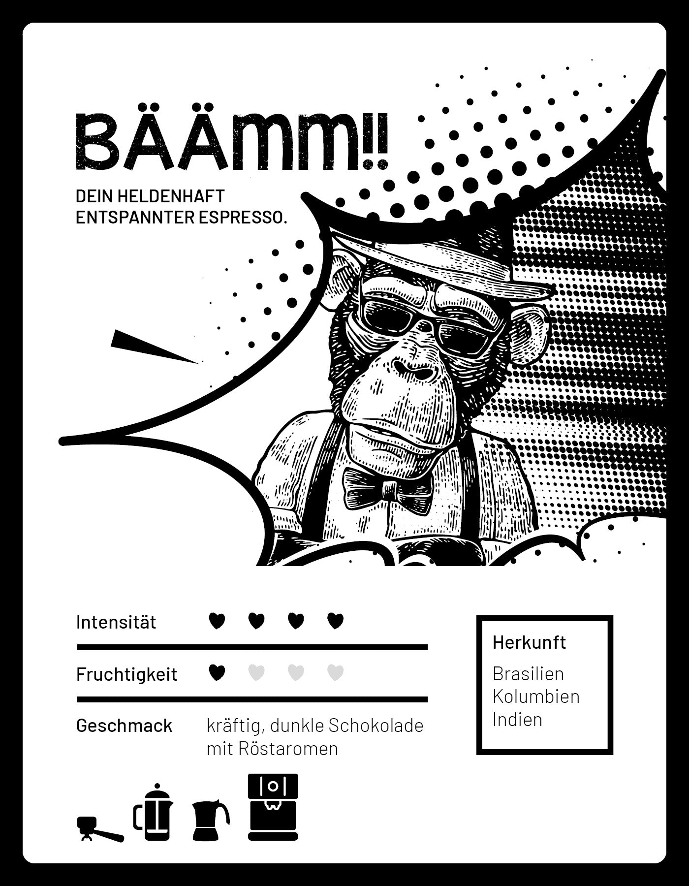 Morgenheld Espressospezifikation der Sorte BAEMM
