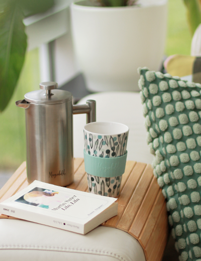 DOTTY Coffee-to-go Becher aus Porzellan – auslaufsicher, spülmaschinenfest, stilvolles Design 