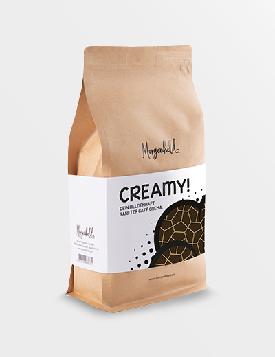 Arabica- und Robusta-Kaffeebohnen für Morgenheld CREAMY! Café Crema Blend