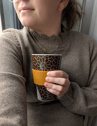 Brownie Coffee-to-go Becher aus Porzellan – auslaufsicher, spülmaschinenfest, stilvolles Design in Braun