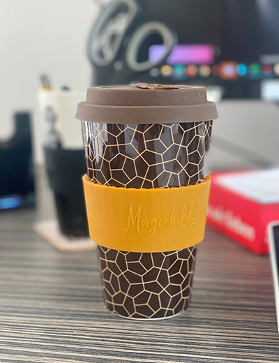 Morgenheld to Go becher  perfekt für den Büroalltag