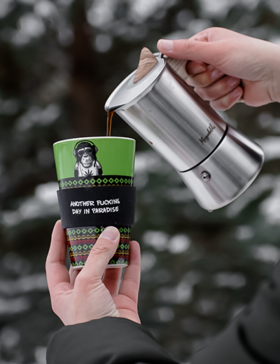 CHILLING JIM Coffee-to-go Becher aus Porzellan – auslaufsicher und perfekt für unterwegs