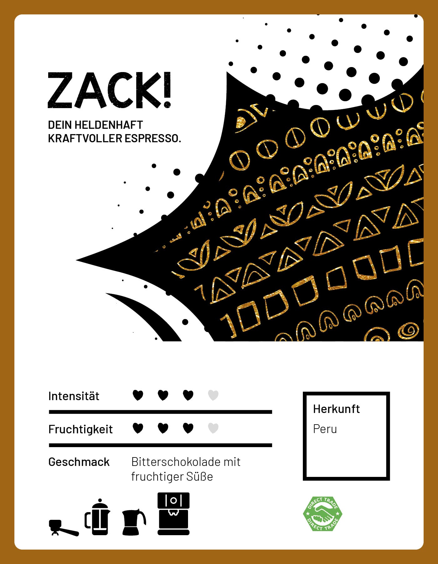 Morgenheld Espressospezifikation der Sorte ZACK