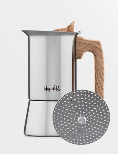 Morgenheld Espressokocher STYLE 6 Tassen als reine Produktabbildung auf weißem Hintergrund