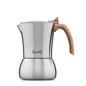 Morgenheld Espressokocher FLOW  4 Tassen als reine Produktabbildung auf weißem Hintergrund
