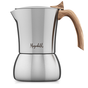 Morgenheld Espressokocher FLOW  6 Tassen als reine Produktabbildung auf weißem Hintergrund